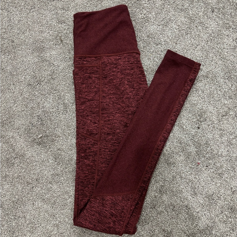 Athleta Maroon Exhale Leggings